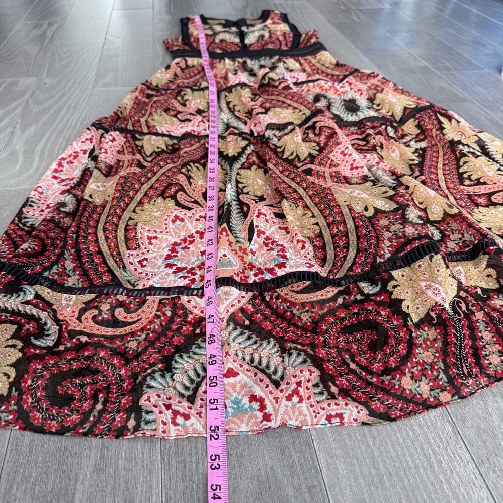 Ranna Gill Anthropologie Claudette Paisley Maxi Dress Size 6 Boho - Picture 16 of 16